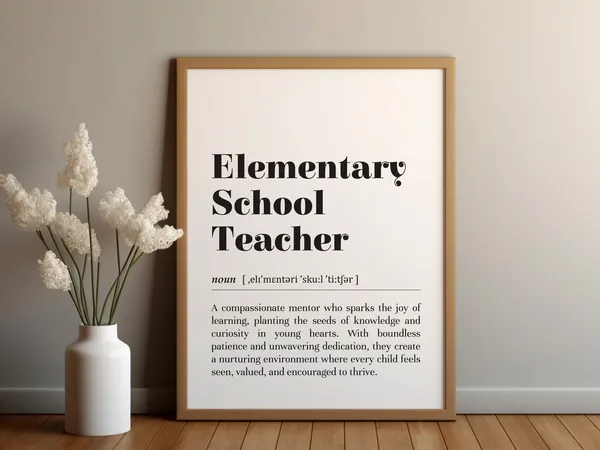 Elementary School Teacher Definition Art Print