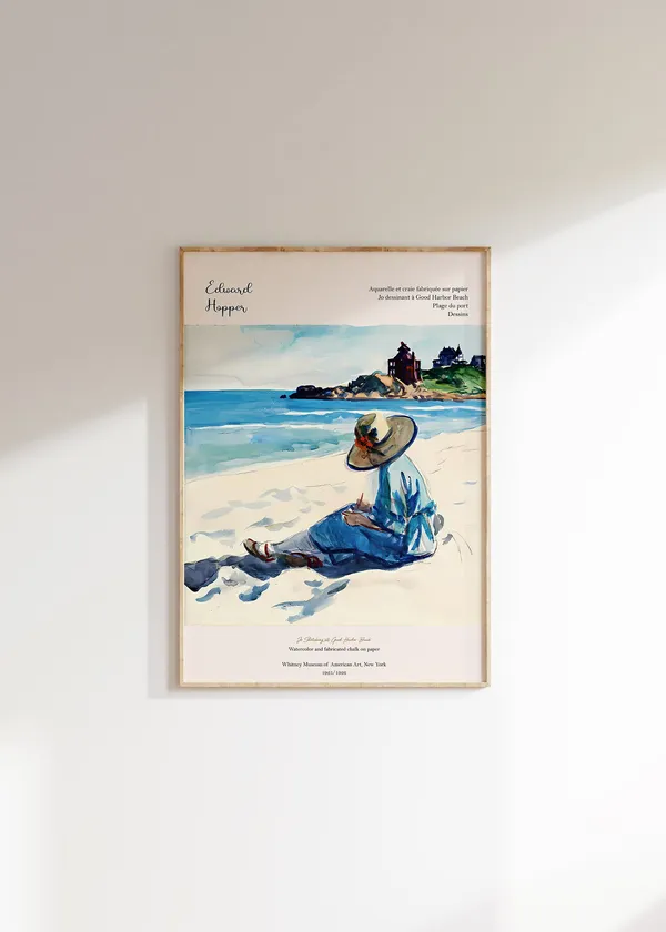 Edward Hopper Jo Sketching Ocean, Mid-Century Art Print
