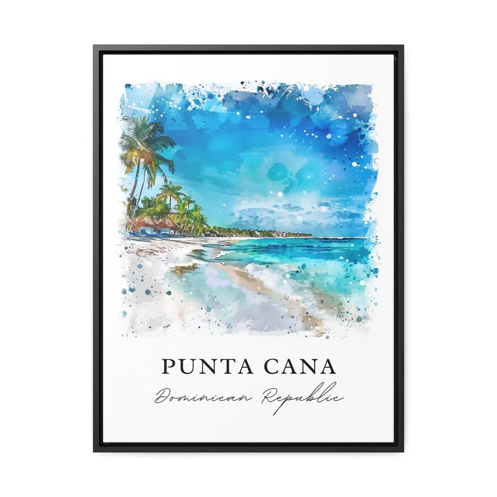 Punta Cana Watercolor Travel Poster, Housewarming Gift - Image 3