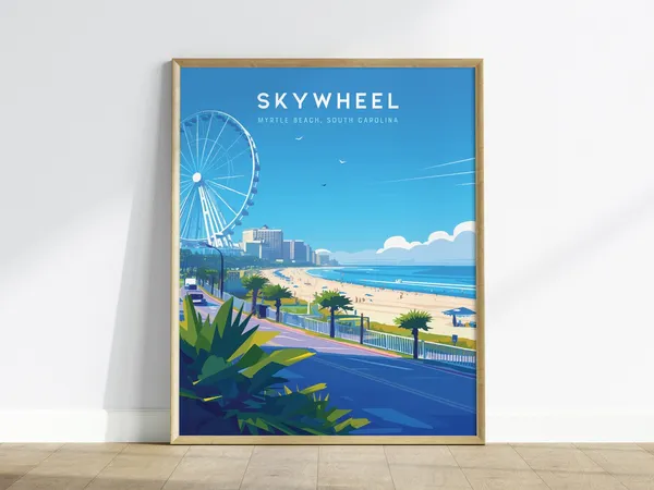 Skywheel Myrtle Beach Travel Poster, South Carolina