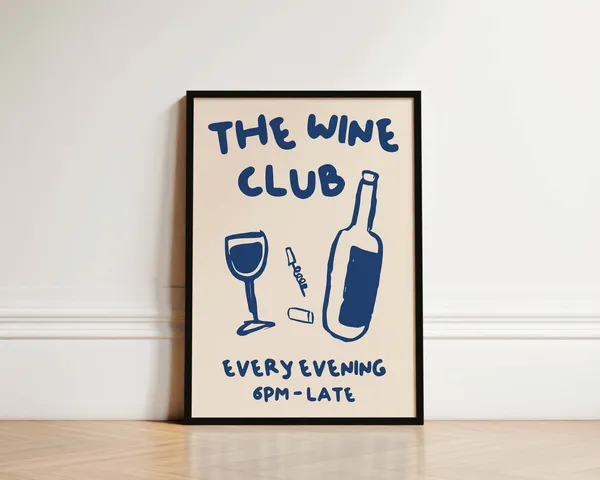 Wine Club Kitchen Quote, Art Print