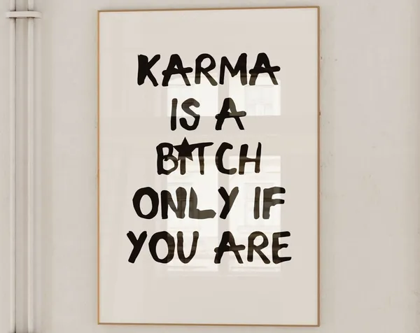 Black And White Prints, Preppy Karma Aesthetic Art Print