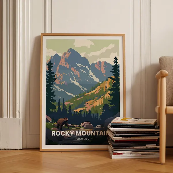 Rocky Mountains National Park Decor Travel Poster