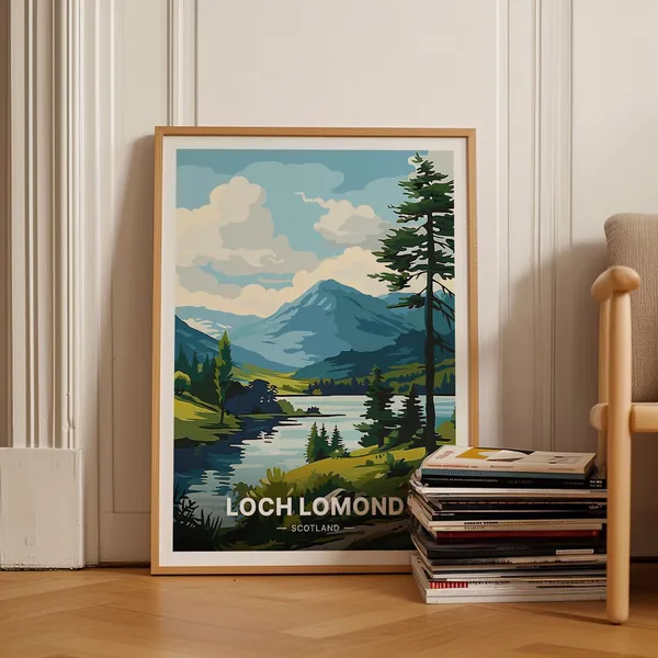 Loch Lomond Scotland Landscape Travel Poster