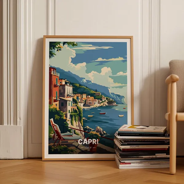 Capri Italy Vintage Travel Poster Art Print