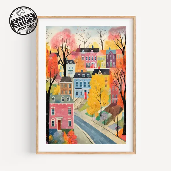 Richmond Virginia Watercolor Travel Poster, Art Print