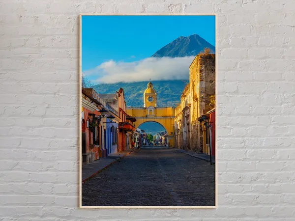 Antigua Guatemala Travel Poster, Real Photo Art Print