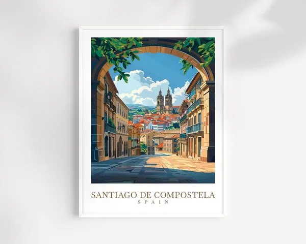 Santiago De Compostela Gift Art Print