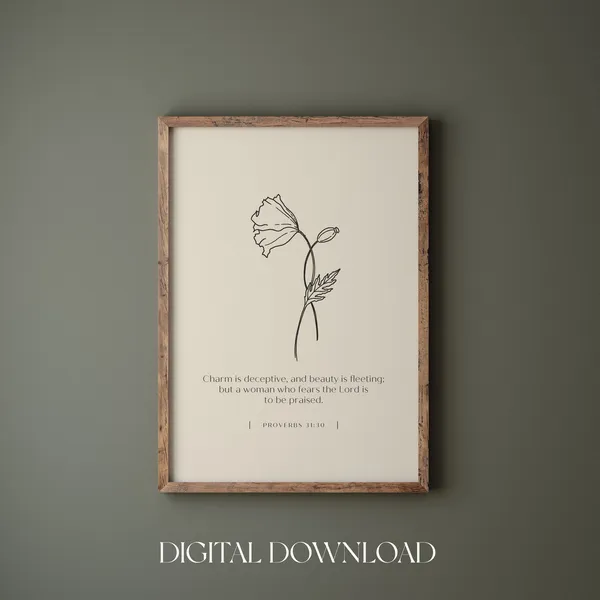 Proverbs 31 Scripture Print for Women and Mum