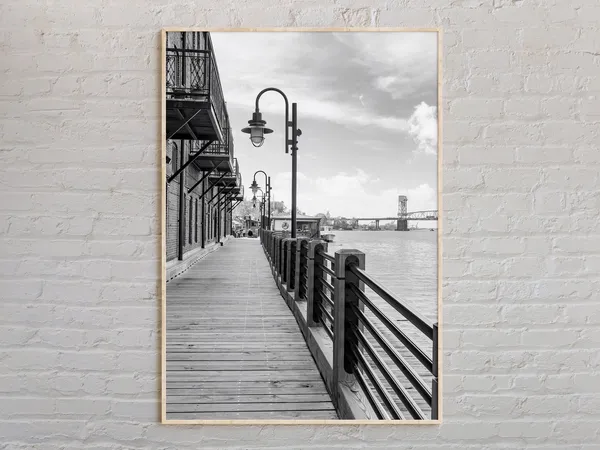 Wilmington Black And White Travel Poster, Wall Art