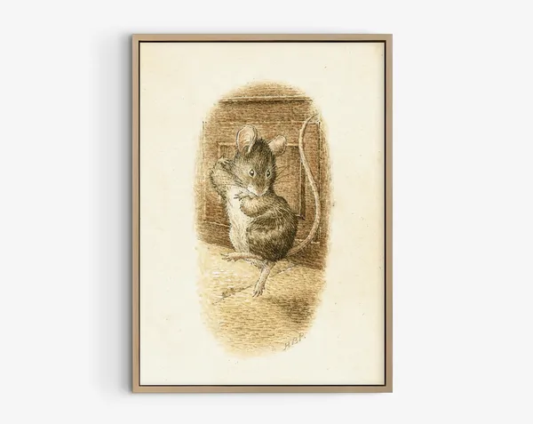 Beatrix Potter Dancing Mouse Vintage Nursery Art Print