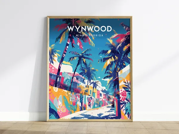 Wynwood Art District Miami Florida Travel Poster