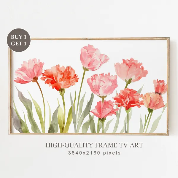 Neutral Mother's Day Watercolor Floral Art Print