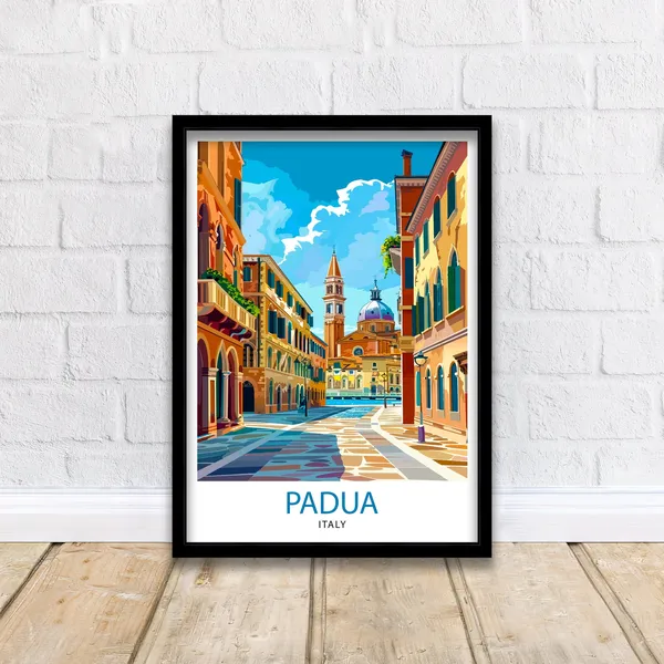 Padua Italy Travel Poster, Europe Wall Decor