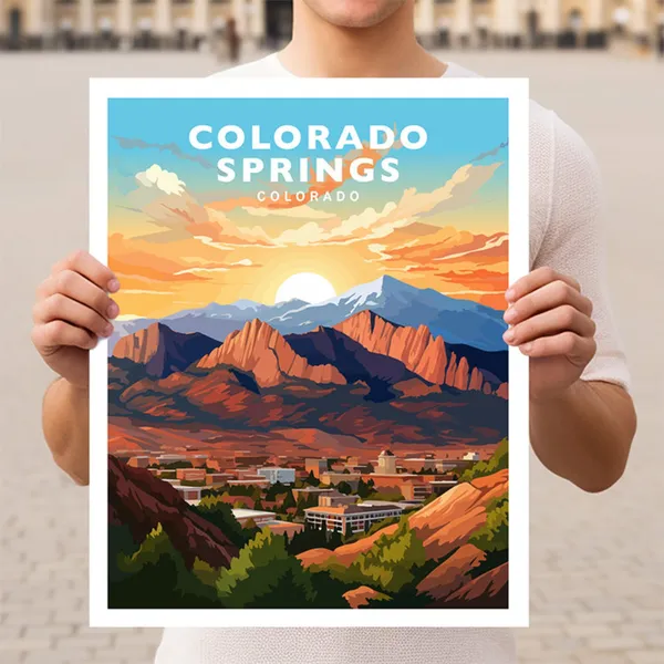 Colorado Springs Colorado Travel Poster, Colorado