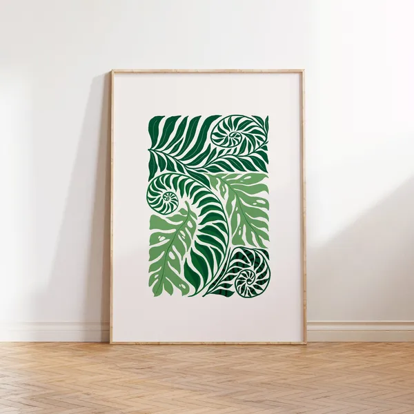 Jungle Flora Botanical Wall Art Print