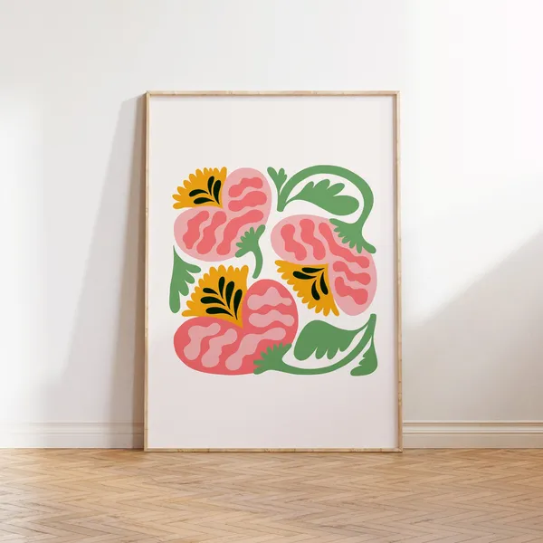 Jungle Flora Tropical Botanical Wall Decor Poster