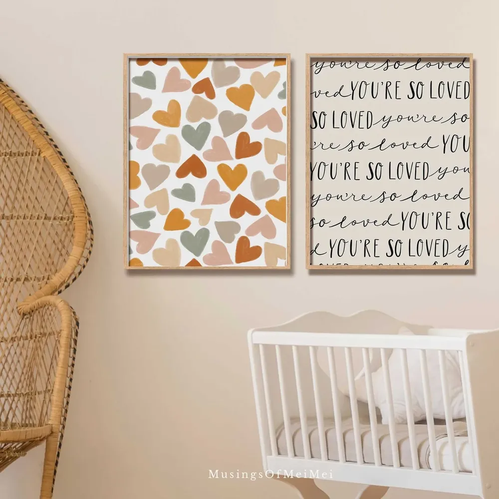 Youre So Loved Nursery Quote Art Print - Image 2