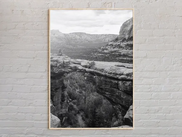Sedona Black and White Travel Poster Print