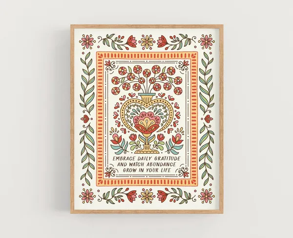 Gratitude Quote Art Print, Typography Home Decor