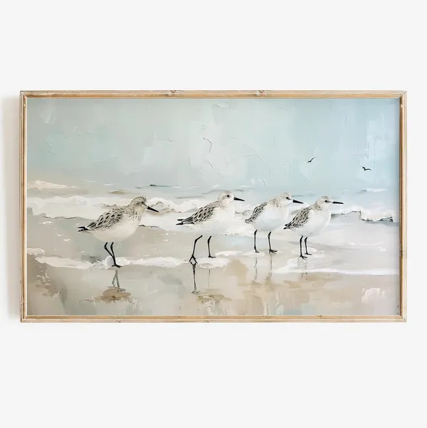 Summer Coastal Seascape Art Print for TV Decor