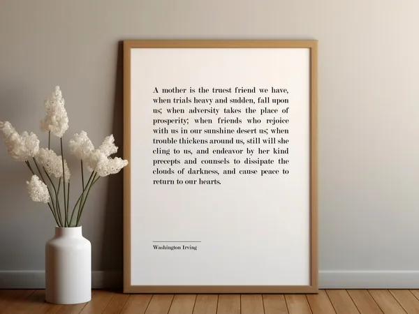 Washington Irving Quote Typography Art Print