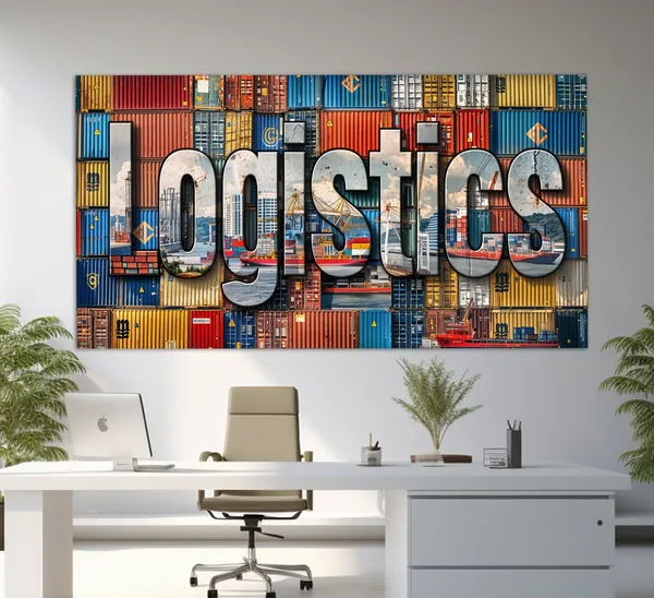 Logistics Office Wall Art, Cargo Shipping Poster