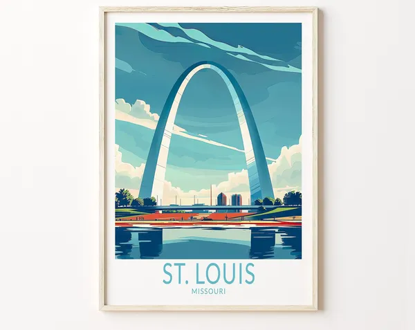 St. Louis Travel Poster, Gateway Arch Art Print