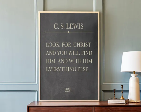 Look For Christ Quote Art Print, Christian Sign