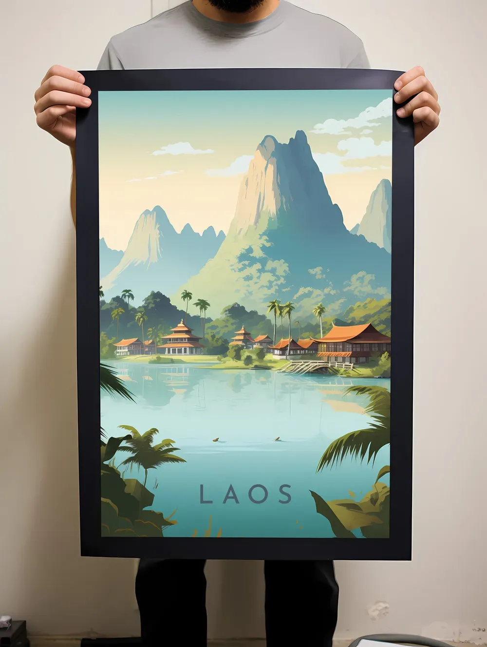 Laos Travel Poster, New Home Gift - Image 2