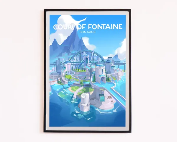 Court Of Fontaine Travel Poster
