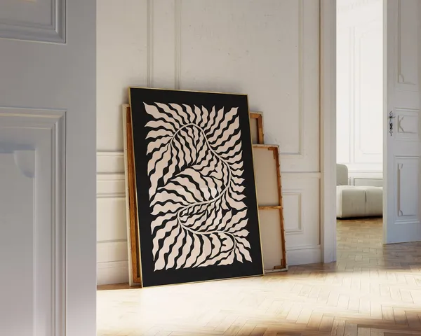 Abstract Botanical Wall Art, Boho Matisse Print