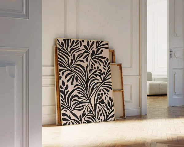 Abstract Botanical Wall Art, Matisse-Inspired Poster