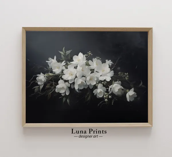 Moody Spring Floral Art Print