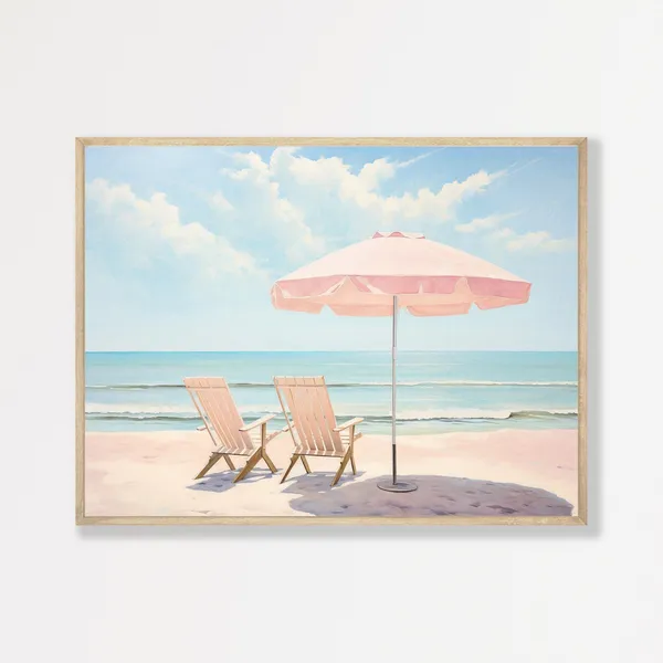 Retro Beach Minimalist Coastal Home Art Print