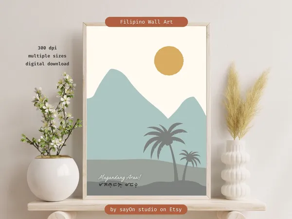 Magandang Araw Tropical Paradise Travel Poster