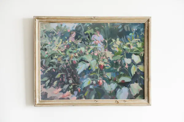 Strawberry Field Botanical Oil-Painting Art Print