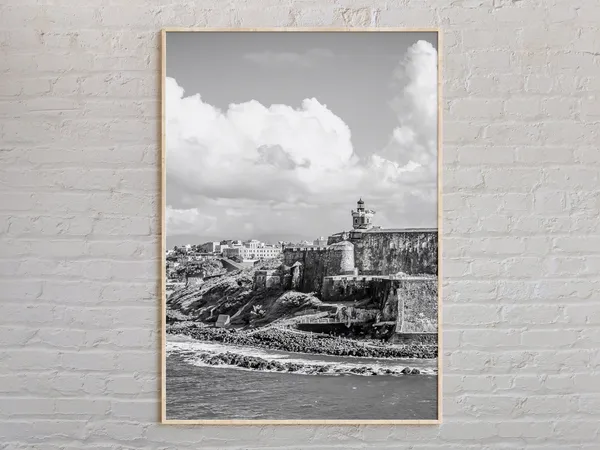 San Juan Black and White Travel Poster