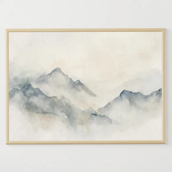 Little Cottonwood Canyon Utah Watercolor Mountain Art Print