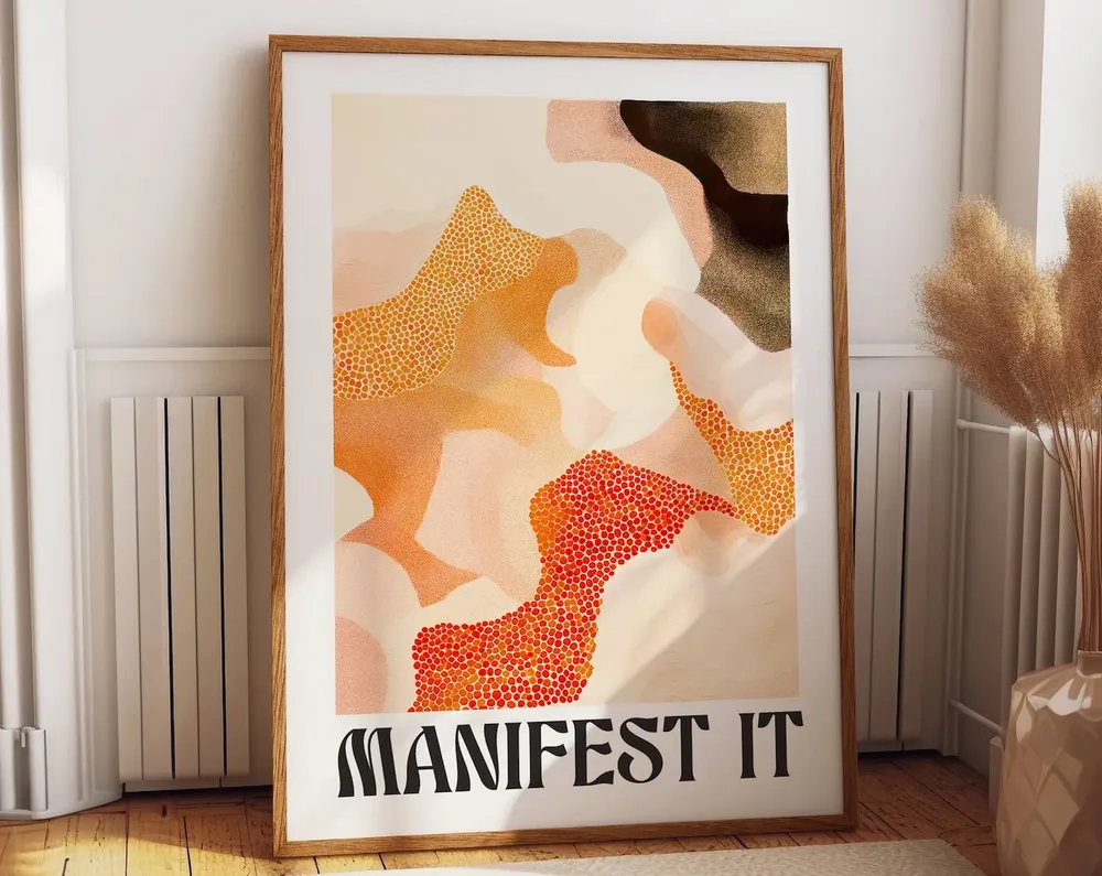 Manifest It Abstract Waves and Textures Art Print