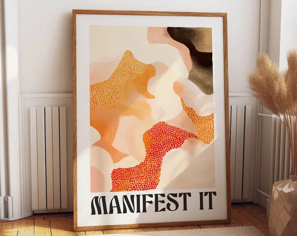Manifest It Abstract Waves and Textures Art Print