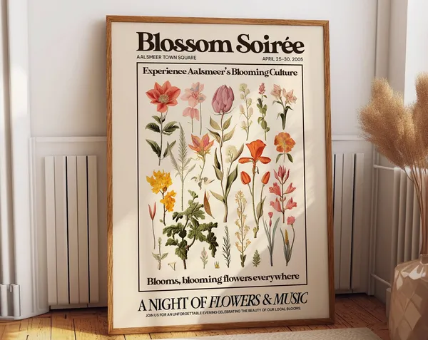 A Night Of Flowers Music Exhibition Poster Print
