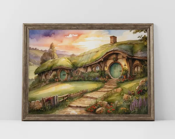 Fantasy House in a Beautiful Landscape Art Print