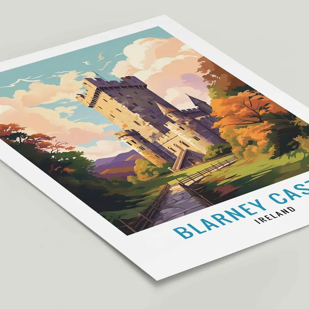 Blarney Castle Travel Poster, Ireland Landmark - Image 2