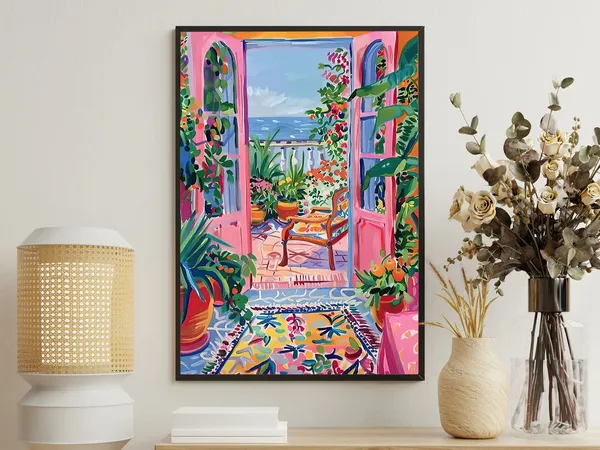 Matisse Balcony Flowers Vintage Botanical Art Print