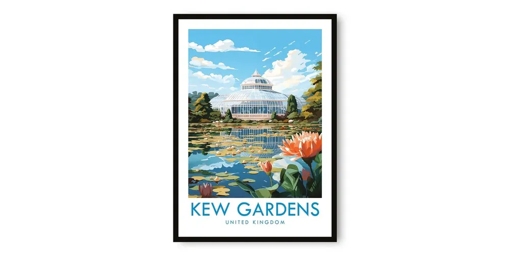 Kew Gardens Travel Poster, United Kingdom Art Print