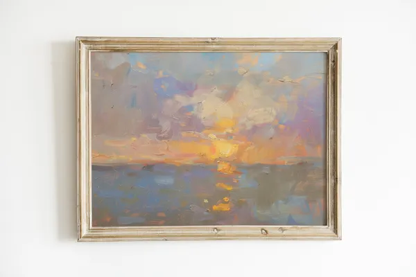 Sunset Painting Coastal Apartment Wall Art Print