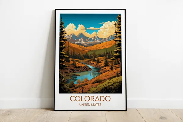 Colorado Travel Poster, United States Custom Personalised