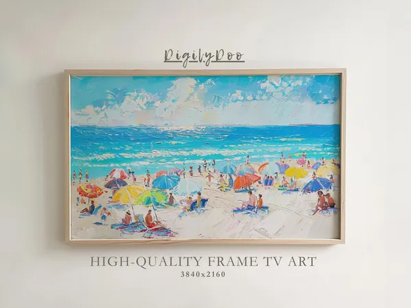 Summer Abstract Beach Seascape Art Print