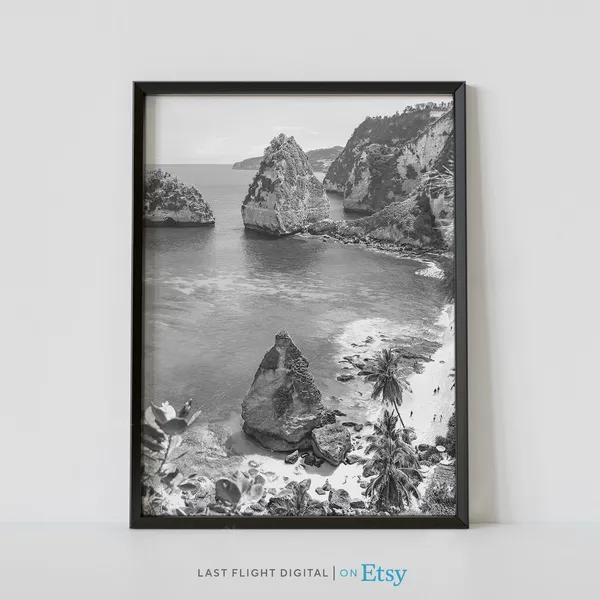 Bali Diamond Beach Indonesia Poster, Travel Print